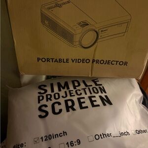 Portable Video Projector with 120 inch Screen